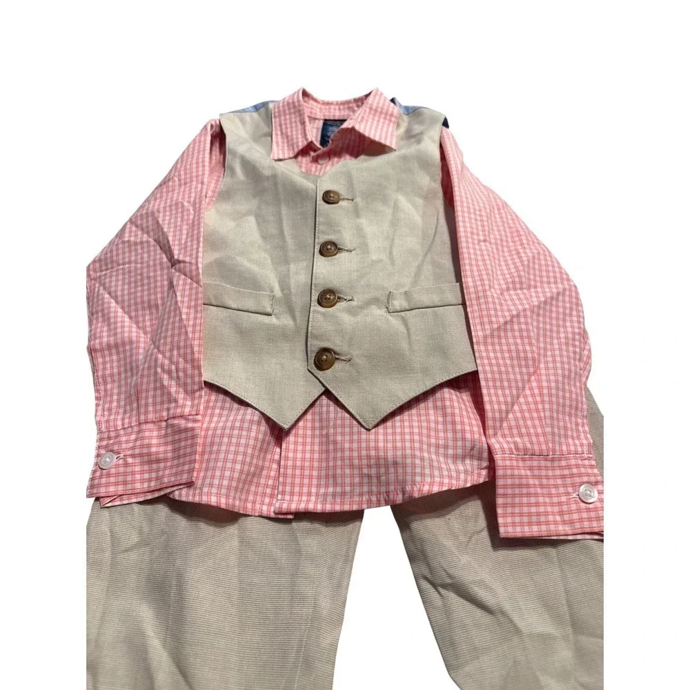 Nautica Boys Outfit Set Vest Shirt Pants Formal Easter Wedding Party
